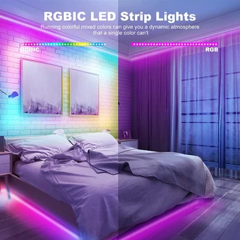 LED Trak Svetlobe DreamColor Bluetooth APP Nadzor Mavrica Dekoracijo RGB WS2811 Nepremočljiva Prilagodljiv Lampu Led SMD Za dnevno Sobo