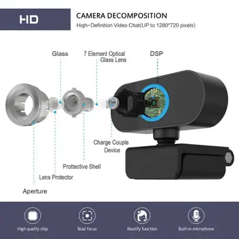 1080P Samodejna Izostritev Spletna kamera Z Mikrofonom Mini Full HD High-end Kamera za Video Klic Računalniške Periferne Spletna Kamera Za Prenosni RAČUNALNIK dodatno Opremo