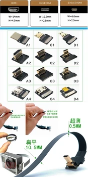 FPV Mikro Mini HDMI je združljiv Ravno FPV stopnjo Adapter FPC Traku Ploščati Kabel HDMI Igrišču 20pin za Multicopter Fotografiranje iz Zraka