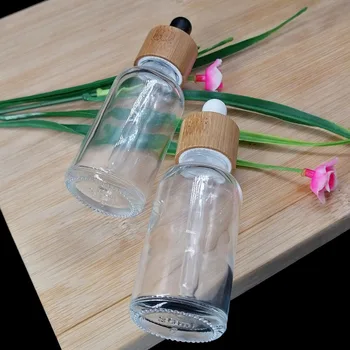 30 ml jasno losjon steklenico kapalko steklenico z bambusa pokrov