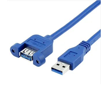 Kabel USB 3.0 Podaljšek, Moški-Ženska podaljšek kabel kabel Dvojno Oklopljen Vijak Panel Mount 0,3 M 0,6 M 1M 1,5 M 3M