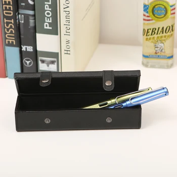PU usnje Tiskovine Škatla za Shranjevanje Desktop Prenosne Moda Svinčnik Literarno Pero Posodo Ustvarjalno Pero, Držalo