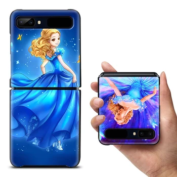 Princesa Pepelka Shockproof Trdi Pokrovček Za Samsung Galaxy Ž Flip 3 5G Črna Moda Mobilni Telefon Primeru Fundas