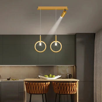 Nordijska minimalističen sodobni LED jedilno mizo downlight black metal dnevna soba, jedilnica, kuhinja dekoracijo pozornosti lestenec