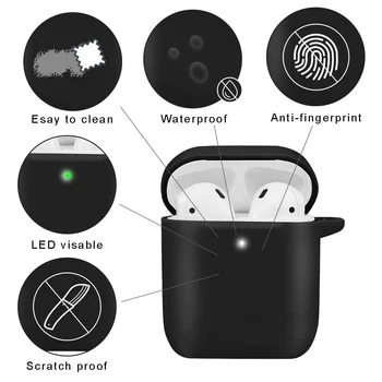 Za Apple AirPods 2/Airpods1 Slušalke Primerih Mehki Silikonski Pokrovček za Letalski Stroki 1 Brezžična tehnologija Bluetooth Polnjenje Box