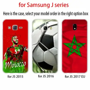 Maroko nogomet zastavo primeru Zajema TPU Coque Za Samsung Galaxy J6 J8 J3 J5 J7 J4 J2 J1 Plus 2016 2017 2018 EU Prime Ace