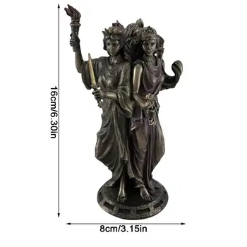 Tri Boginje Smolo Kip Grškega Verske Tri Boginje Verske Trojno Obliki Hecate GreekGoddess Kip Obrti Doma Dekor