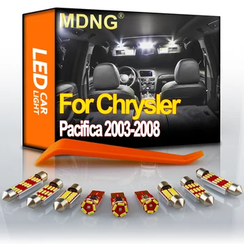 MDNG 12Pcs Notranjosti LED Za Chrysler Pacifica 2003-2008 Canbus Avtomobilske Žarnice Zemljevid Dome Branje Trunk Svetlobe Brez Napake Auto Svetilke Komplet