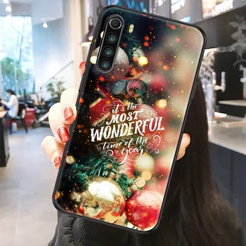 Božična Risanka drevo primeru Telefon Za Xiaomi Redmi Opomba 7 7A 8 8T 9 9A 9, 10 K30 Pro Ultra Motnega black art lupini mehki Etui