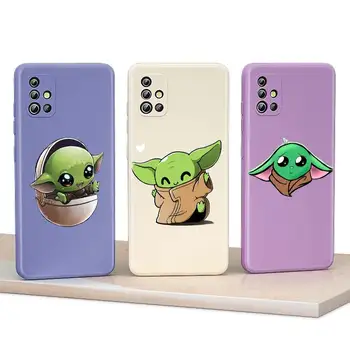 Disney Baby Yoda Za Samsung A31 A32 A20 A30 A21S A20S A02 A91 A81 A71 A72 A51 A52 A50 Tekoče Silikona Primeru Telefon