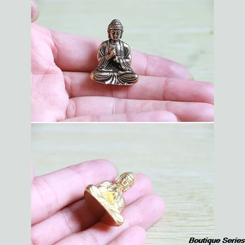 Čisti Bronasto Budistični Miniaturni Šakjamuni Buda Dekorativne Predmete Doma Dekoracijo Miniaturni Kip