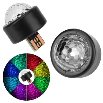 Mini USB Vzdušje Sijalka RGB LED Notranja Luč Pisane Okrasne Sobne Avto, Streho Star Svetilke