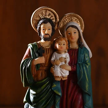 Kip Svete Družine Slika za Katoliške Cerkve Domov, Dekorativni Skulpture Otroka Jezusa Kristusa Figur Spominkov Darilo