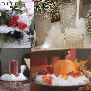 BITFLY 5/10PCS DIY Božič svate, Dekoracijo Ponaredek Pozimi Super Čarobno Instant Sneg v Prahu umetno Bela snežinka