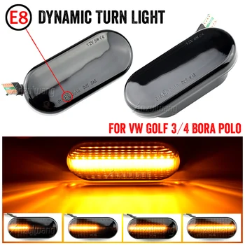 Dimljeni Dinamično Teče LED Strani Oznako Vključite Opozorilne Luči Za VW Transporter T5 Polo Golf3 4 Passat B5 Sharan Lupo Bora Multivan