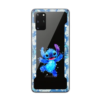 Stitch Lepe Modre barve Za Samsung Galaxy S20 S21 FE Ultra Lite S10 5G S10E S9 S8 S7 S6 Rob Plus TPU Pregleden Primeru Telefon