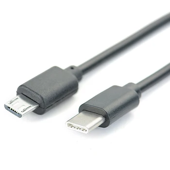 30 cm Tip C Moški-Micro USB Moški Sinhronizacija Polnjenje OTG Polnjenje USB-C Kabel Kabel Adapter Visoko kvaliteten Material: ABS + TPE+ Kovin