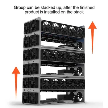 Bitcon Rudar Ohišje Stackable Odprite Rudarstvo Ploščad Okvir Rudarstvo Pribor Orodja za 6/8/10 GPU Crypto Bitcoin Pralni Primeru Podporo