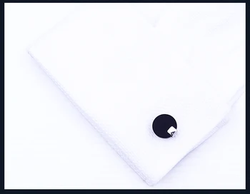 KFLK 2020 Luksuzni majica cufflink za mens darilo blagovne Znamke hlačnice gumbi, Črne zapestnice povezavo Visoke Kakovosti Krog abotoadura gemelos Nakit
