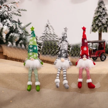 Žareče Gnome Figurice Za Notranje zadeve, Božični Okraski, Brezosebna Lutka s Svetlobo Gozd starec Visi Škrat, Škrat Obesek