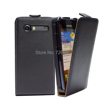 Resnično Navpično Usnja Flip Case Za Samsung Galaxy S Advance i9070 Primeru Zajema