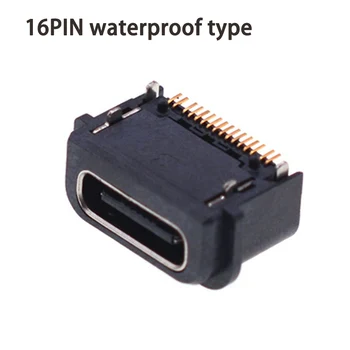 1-3pc 16 PIN Plus Zaščitni Pokrov, Nepremočljiva Tip C SMT Vtičnica Priključek USB 3.1 Ženski Za Samsung PCB Design DIY Visoko zmogljivimi