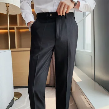 Jeseni, Pozimi Nov Poslovni Moški Priložnostne Hlače korejski Slim Formalno Obleko Hlače Za Moške Britanski Urad 5 Barva Mens Hlače