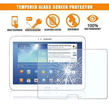Za Samsung Galaxy Tab 3 10.1 P5200 GT-P5210 Polno Tablet, Kaljeno Steklo 9H Premium Anti-fingerprint Film Zaščitnik Straže Kritje