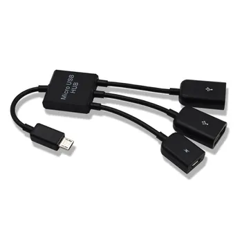 Podatkovnega Kabla usb, Polnjenje Tip-C/Micro Kabel 3 v 1, USB C Host OTG Kabel usb Hub Kabel Adapter za Priključek Splitter