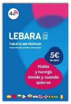 Lebara Španija novo predplačniško Sim kartico, s 5 Ravnovesje, aktivacija z vašimi podatki