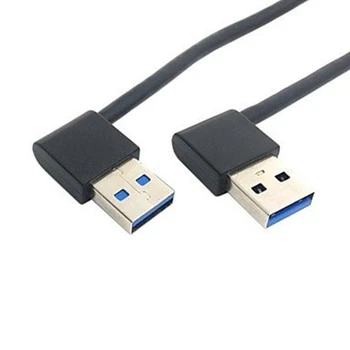 USB 3.0 Tip A Moški 90 Stopinj v Levo Poševno Desno pod Kotom Podaljšek Naravnost Povezave 0,5 M 1.5 FT