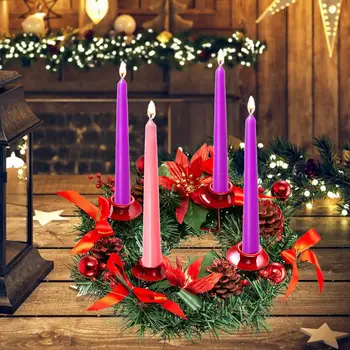 Božič Je Adventni Venec Svečnik Trajne Materiala, Dekoracijo S 4 Božič Sveče Bor Cone Lok Traku Božični Venec