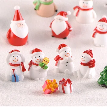 Božič Miniaturni Snežaka, Santa Claus Pravljice Vrt Miniature Pravljice Številke Lutka Hiša Pribor Otroci Otroke Božič Darilo Igrača