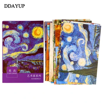 30pcs/box zaznamki Van Gogh Oljna slika, Razglednice Vintage Razglednice želijo Kartico Moda Darilo Vesel Božič Kartice