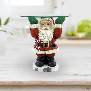 Santa Claus Elf Smolo Kiparstvo Stranka Tabela Dekoracijo Božič Santa Prigrizek Imetnik Sadje Ploščo Smolo Santa Kip Darilo #8