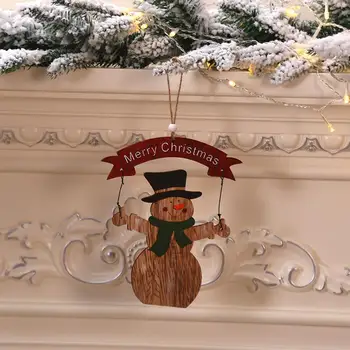 Božično Dekoracijo Za Dom Vrata Santa Snjegović Garland Drevo Božično Darilo Lesen Okrasek Obesek Navidad Market Božič 2021