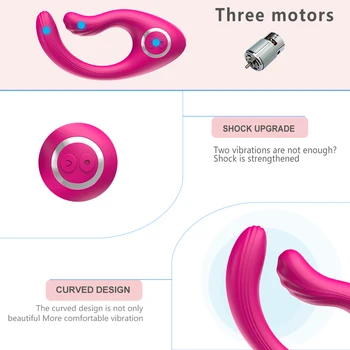 G-Spot Dvojno Glavo Brezžični Vibrator U Obliko Vagine & Analni Massager Odraslih Spolnih Igrač za Moške, Ženska Nekaj