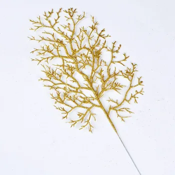 10pcs Christmas Tree Okraski Listi Simulacija ciprese listje, odmrle veje 20x40cm