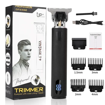 2021 T9 Električni Hair Trimmer Akumulatorski Brivnik Brado Brivnik Električni Brivnik za Moške, 0 mm Moški Frizerski Rezanje Lase Za Moške