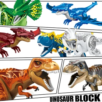 Izobraževanje DIY zidarske Opeke Big Dino Otroci Igrače Združljiv Bloki Dinozavri Jurassic Živali Svetu Igrače Za Otroke, Otroci Darilo