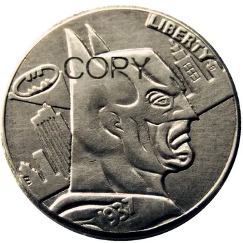 BU(22)Skitnica Niklja 1937-D, 3-Legged Buffalo Niklja Redkih Ustvarjalne Smešno Kopija Kovanca