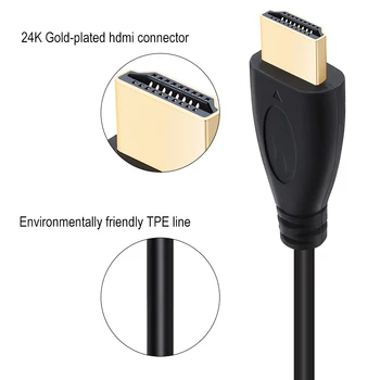 MEUYAG HDMI je združljiv Kabel Video Kabli pozlačeni 1.4 Visoke hitrosti 1080P 3D Kabel za HDTV Splitter Preklopnik 1m 2m 3m 5m