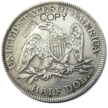 NAS 1853 P/O Prostosti, ki Sedi Pol Dolarja Silver Plated Kopijo Kovancev