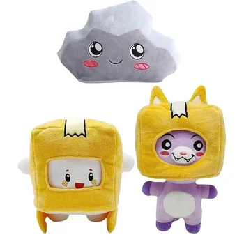 Srčkan Baby Lankybox Plišastih Igrač Boxy/Cat/Foxy/Rocky Kawaii Risanka Robot Polnjene Anime Plushie Lutke Igrače Za Otroke Darila