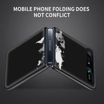 Pametni telefon Ohišje Za Samsung Galaxy Ž Flip 3 5 G Pokrov RAČUNALNIKA Shell Črna Caso Težko Capa Fundas Luksuzni Priljubljena Letal Zemljevid Modelov