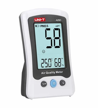 ENOTA A25D/A25F/A25M Kakovosti Zraka Metrov PM2.5 Merilnik za merjenje Temperature (°C/°F) LCD Osvetlitev ozadja Rdeča Osvetlitev Alarm