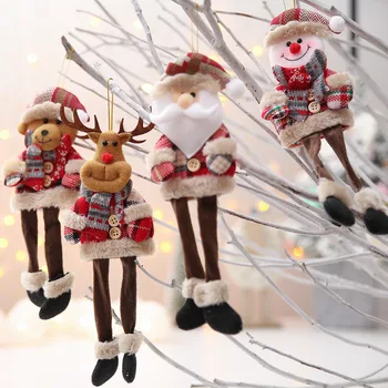 2022 Novo Leto Visi Lutka Božič Santa Snjegović Elk Božični okraski, Okraski za Dom Xmas Party Navidad Darila za Otroke
