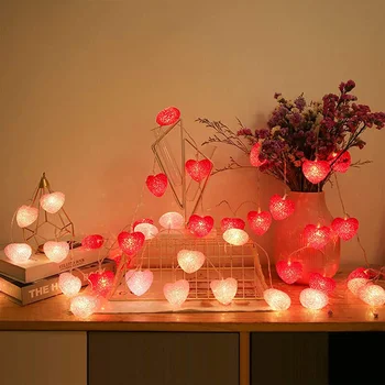 2021 Novo Ljubezen Srce LED Niz Lahka Baterija Napaja Pravljice Luči Garland za Valentinovo Poročno zabavo, Božični Okraski