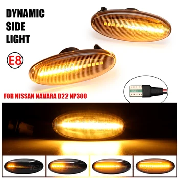 Dynamic LED Stranska Svetloba Vključite Signal Blinker Lučka Za Nissan Navara D22 NP300 1998-05 Datsun Meje Fjera PickUp Terrano Skystar
