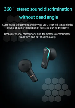 Sanag TWS Gaming Čepkov Nizke Latence Bluetooth-združljive Slušalke Hi-fi Zvok, Dotik za Nadzor Brezžičnega Igra Slušalke Nepremočljiva